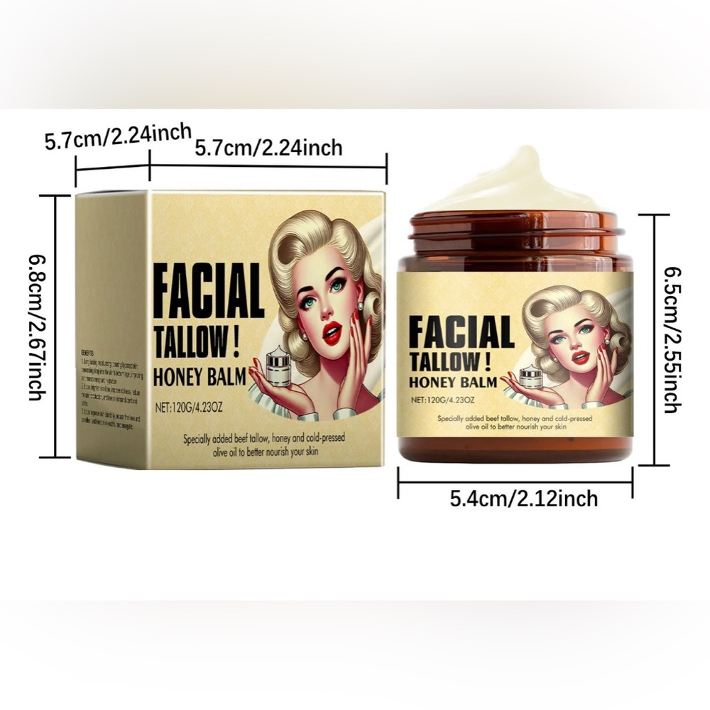Hydrating Nourishing Whipped Beef Tallow and Honey Balm. - Picture 2 of 3